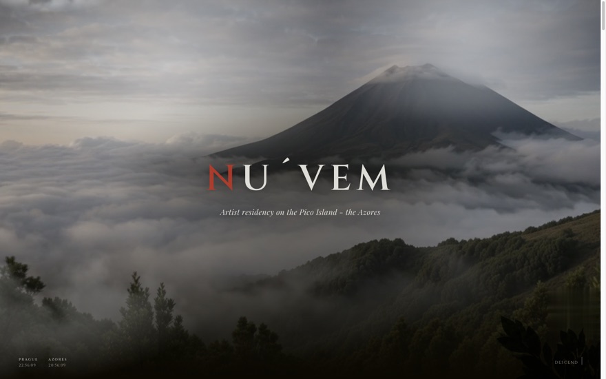 Web umělecké rezidence NU´VEM